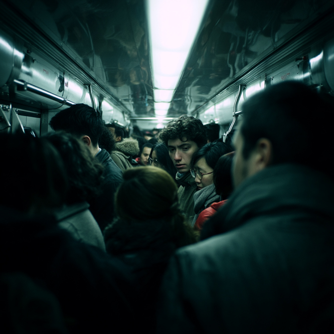 Crowded subway